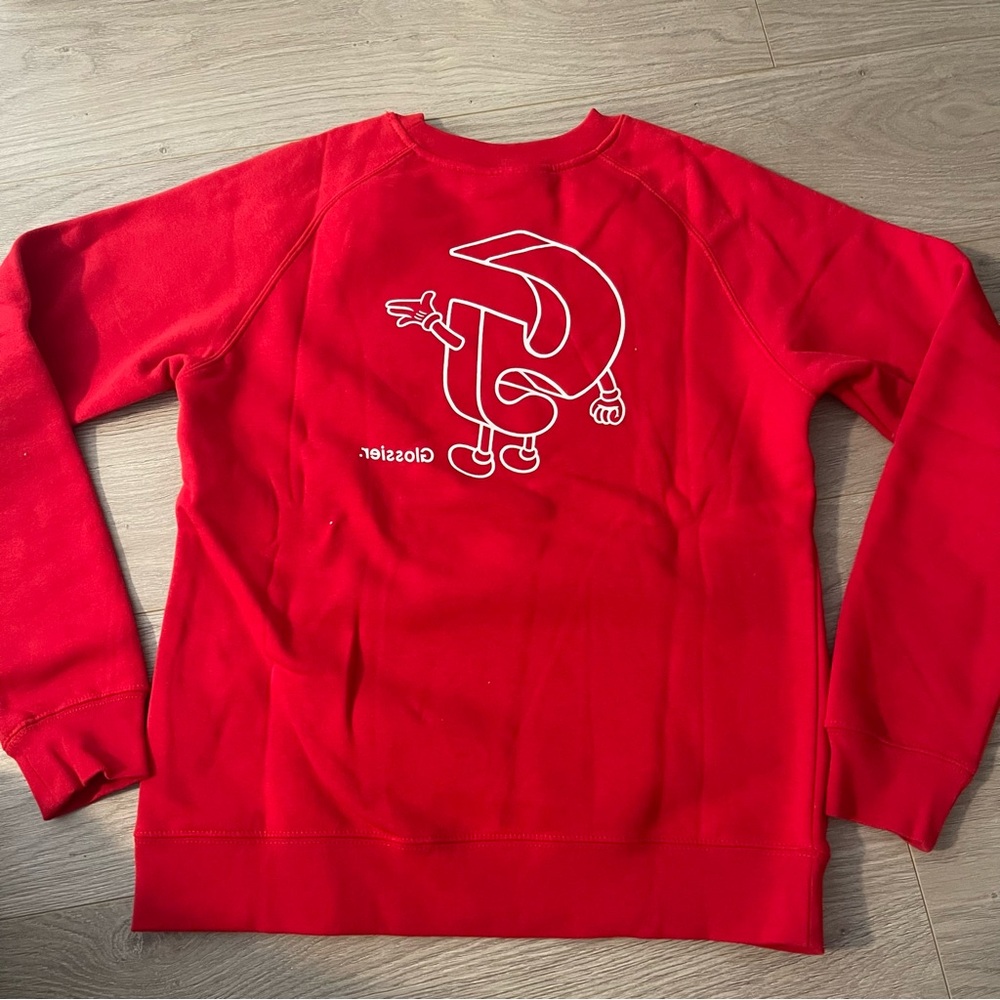 Glossier red G Pal crewneck sweatshirt - Picture 3 of 4